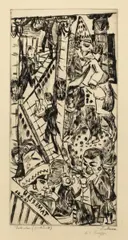 Tamerlan by Max Beckmann, 1923, Kaltnadel auf Bütten (Wasserzeichen: BSB [im Kreis]), sold May 2013