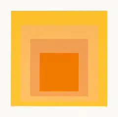SP by Josef Albers, 1967, Original-Kartonmappe mit 12 Farbserigraphien, jeweils auf Schöllers-Hammer-Karton, sold May 2011