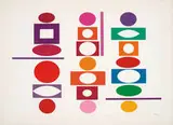 Double Metamorphosis #5 by Yaacov Agam, 1973, Color screenprint on paper, sold Mar 2015