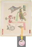 Robert Rauschenberg, Trunk (from 7 Characters), 1982, Unique paper and fabric collage on Chinese Xuan 30-ply paper with mirror and embroidered hanging medallion