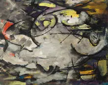 Untitled (from Huntsville, Alabama Series) by Harold Christopher Davies, c. 1947, Oil on canvas, sold Mar 2015