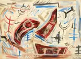 Karl Knaths, Aboriginal, Gouache and watercolor on paper