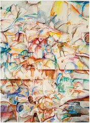 White Study #22 by Kes Zapkus, 1961, Oil on paper mounted to canvas, sold Mar 2015