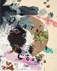 Olatz Lopez by Julian Schnabel, 1992, Color screenprint on Arches paper, sold Mar 2015