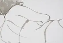 David Salle, Untitled (2), 2003, Ink wash on paper