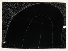 Martin Puryear, Dark Loop, 1982, Woodcut on ivory Japanese paper