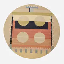 David Shaw Nicholls, Kilim-style flatweave carpet from the Atlanta series, c. 1990, hand-woven Argentinean wool
