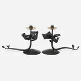 Albert Paley, Tuft candleholders, pair