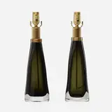 Orrefors, Table lamps, pair