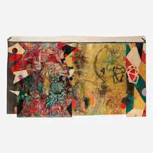 Terence David La Noue, Creating Ancestors, Lack of Communication, 1988, mixed media on canvas