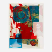 Quarry Local One by Robert Rauschenberg, 1968, offset lithograph in colors, sold Jul 2022