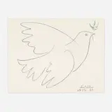 Dove of Peace by Pablo Picasso, 1961, offset lithograph in colors, sold Jul 2022