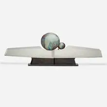 Jack Schmidt, Landscape No. 21 (from the Precious Stone series) - LC, 2005, cast and blown glass, bronze, steel