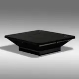 Fabrizio Cocchia, Coclea coffee table, 1971, laminate, chromed steel
