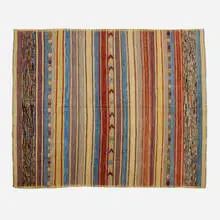 Flatweave carpet by Contemporary, hand-woven wool, sold Jul 2022