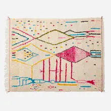 Thick pile carpet by Moroccan, hand-knotted wool, sold Jul 2022