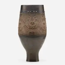Edwin and Mary Scheier, Tall chalice form, c. 1960, glazed earthenware