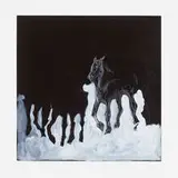 Victoria Neel, Soldiers in the Snow, 2007, gouache and graphite on paper