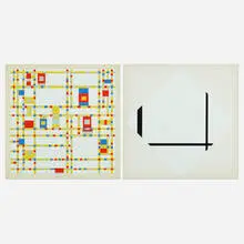 Piet Mondrian, Broadway Boogie Woogie; Foxtrot A (two works from A Portfolio of Ten Paintings), screenprint in colors