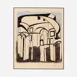 Ben Shahn, To Roads in Unknown Regions (from the Rilke Portfolio), 1968, lithograph in colors on Richard de Bas