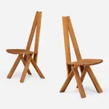 Pierre Chapo, Chairs model S45A, pair