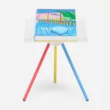 SUMO: A Bigger Book by David Hockney, 2016, color inkjet print on paper in hardcover bound book, powder coated steel, enameled aluminum, Lucite, sold Jul 2022