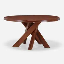 Pierre Chapo, Dining table, model T21D, c. 1965, elm