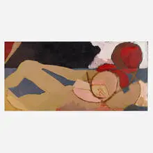 Worden Day, Sleeping Nude, oil on canvas