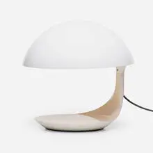 Elio Martinelli, Cobra table lamp, 1968, cast and enameled aluminum, molded plastic