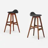 Erik Buck, Stools, model OD61, c. 1964, rosewood, leather