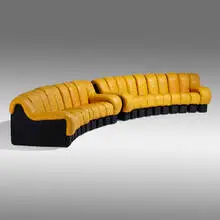 Eleanora Peduzzi-Riva and Heinz Ulrich Ueli Berger, DS 600 Organic sofas, pair, 1972, leather upholstery, felt over wood