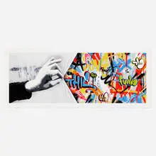 Sneak Peek by Martin Whatson, 2021, screenprint and giclée in colors on Somerset Sating with embossing, sold Jul 2022