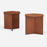 Frank Lloyd Wright, Occasional tables model 451-L, pair, 1955, mahogany