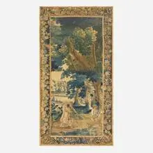 Flemish, Verdure tapestry, hand-woven wool, silk
