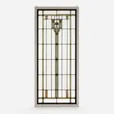 Prairie School, Window, leaded glass, painted wood, oak