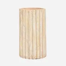 20th Century, Pedestal, painted and gessoed wood