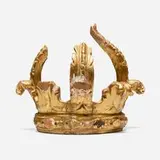 South American, Spanish Colonial crown, gilt wood, bronze
