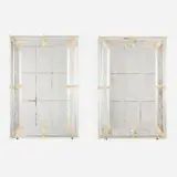 Venetian, Wall mirrors, pair, c. 1900, mirrored glass, glass with gold foil inclusions
