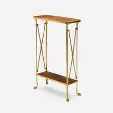 Directoire Style, Hall table, walnut, brass