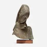 Floriano Bodini, Ristratto di Paola, 1964, bronze, wood