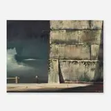 Robert Watson, Untitled (Solitary Figure by a Desolate Building), 1953, oil on linen