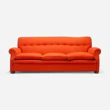 Fritz Hansen, Sofa, c. 1950, upholstery, walnut