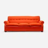 Fritz Hansen, Sofa, c. 1950, upholstery, walnut