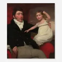 attribution George Watson, Portrait of Thomas Dallas and his Child, oil on canvas