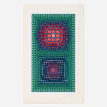 Victor Vasarely, Untitled, c. 1980, screenprint on paper