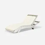 Industrial, chaise lounge, c. 2000, polished aluminum, vinyl, rubber