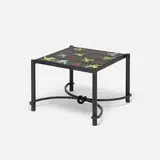 Jacques Adnet and Guidette Carbonell, occasional table, c. 1955, iron, glazed ceramic tiles