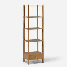 Edward Wormley, étagère, model 6775, 1967, walnut, brass