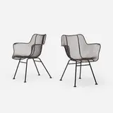 Russell Woodard, Sculptura armchairs, pair
