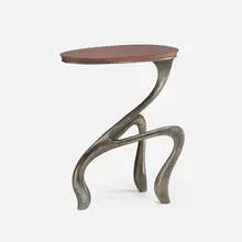 Jordan Mozer, Goose-Guss table, c. 2004, cast and patinated aluminum, black walnut
